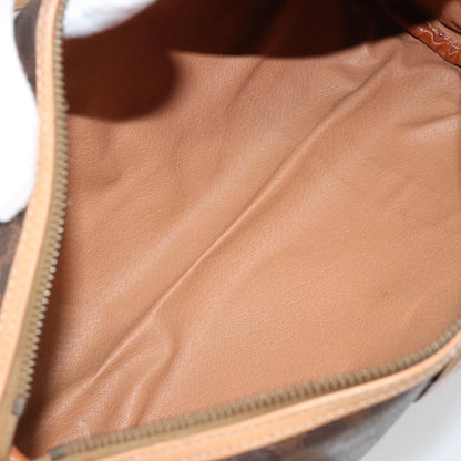Celine Vintage Barrel Macadam Canvas & Leather, Brown, PVC, Handbag