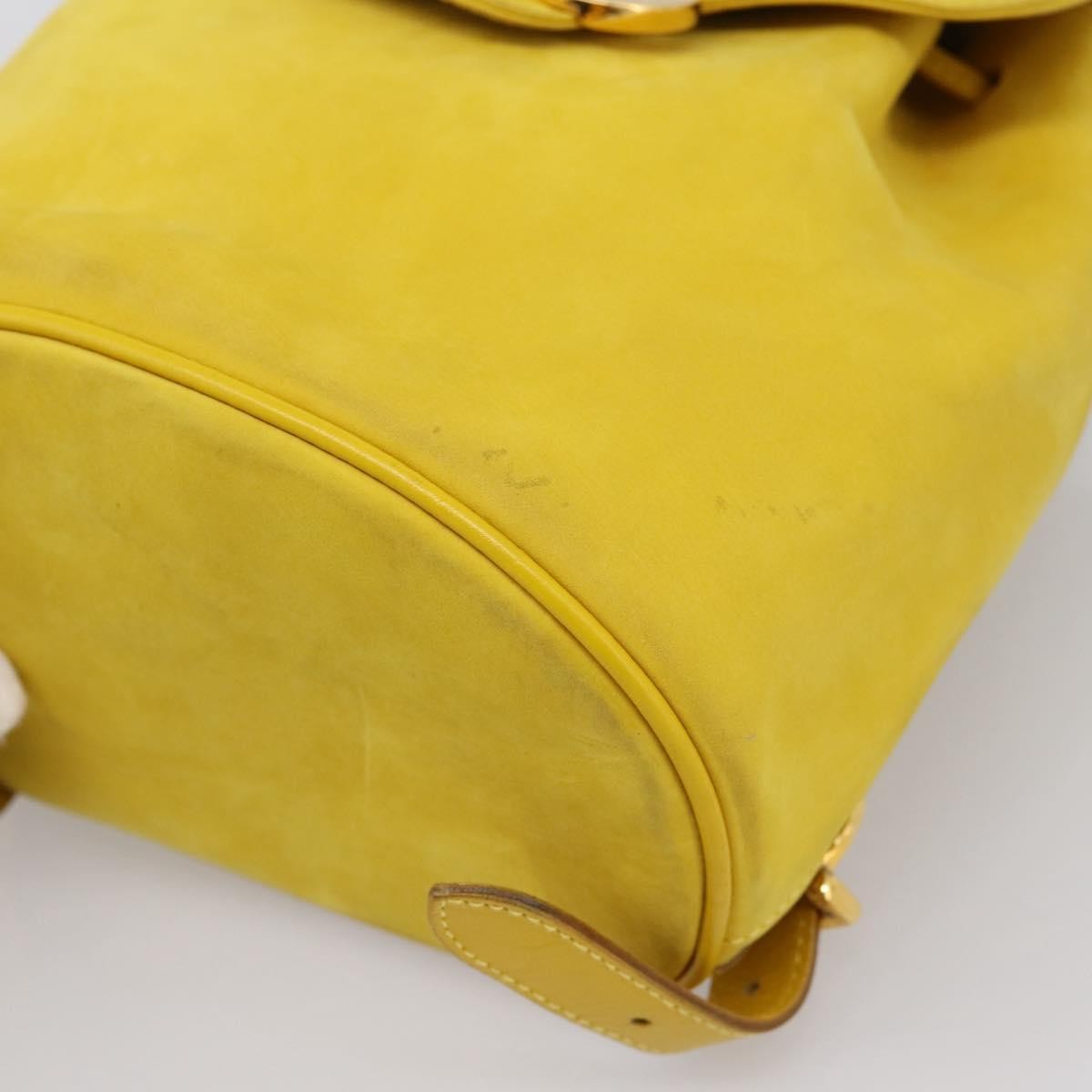 Salvatore Ferragamo Gancini Suede, Yellow, Suede, Backpack