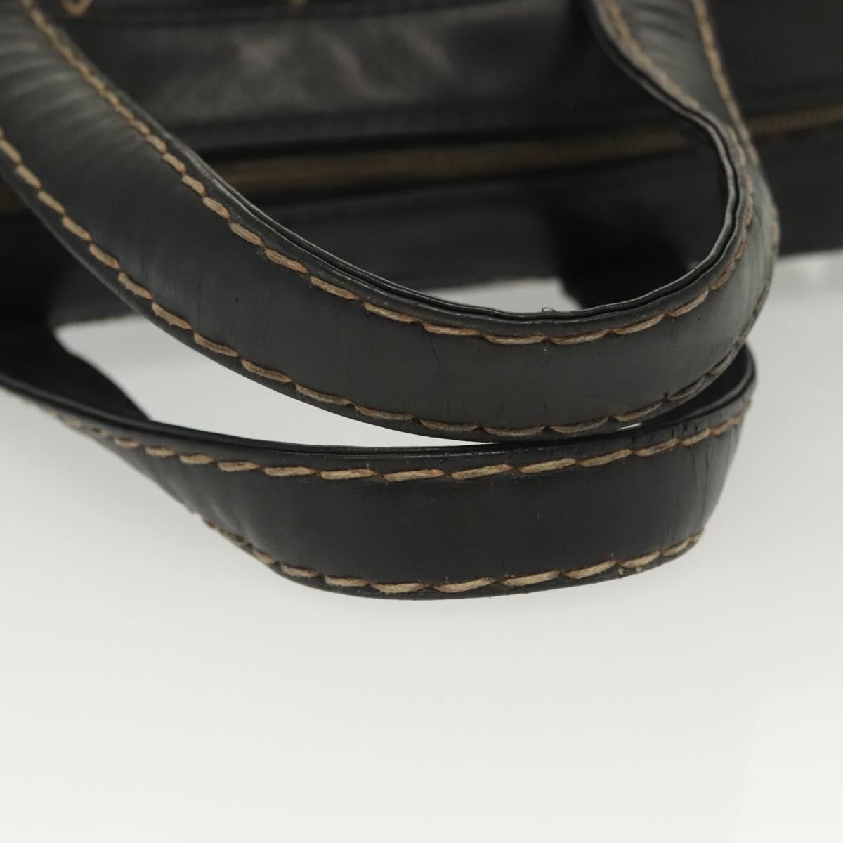 Chanel Surpique Boston Bag Quilted Leather, BLACK, LEATHER, Travel bag