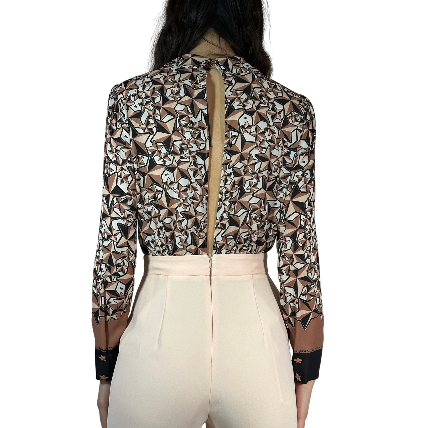ELISABETTA FRANCHI Wide Leg Flared Jumpsuit