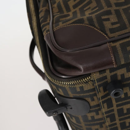 Fendi Vintage Rolling Suitcase Zucca Canvas, Brown, Canvas, Travel Bag