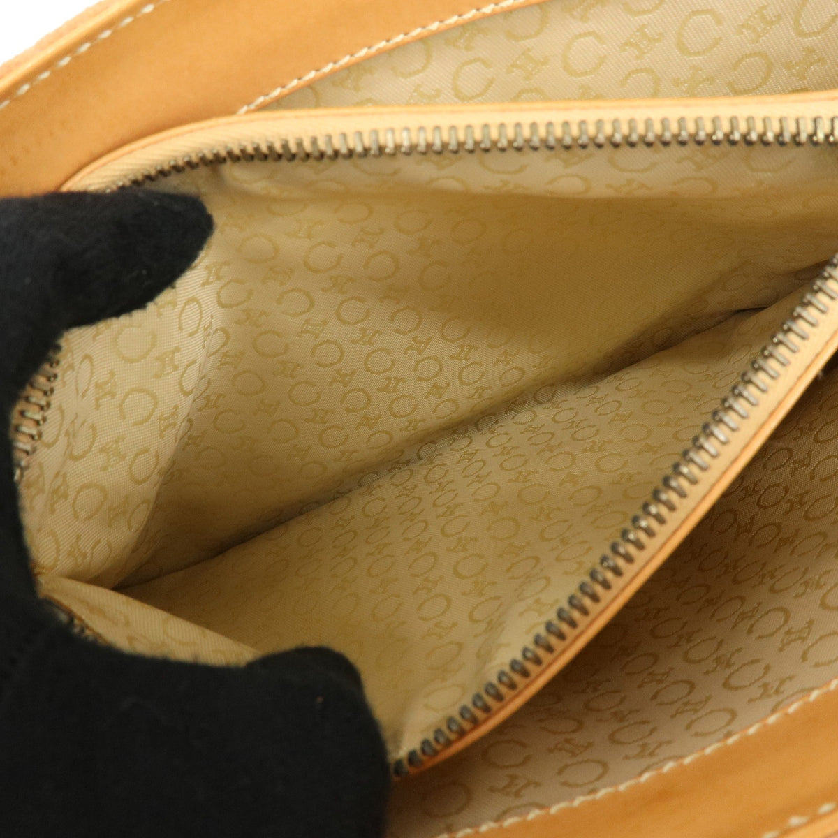 Celine C Macadam Suede, Beige, Suede, Handbag