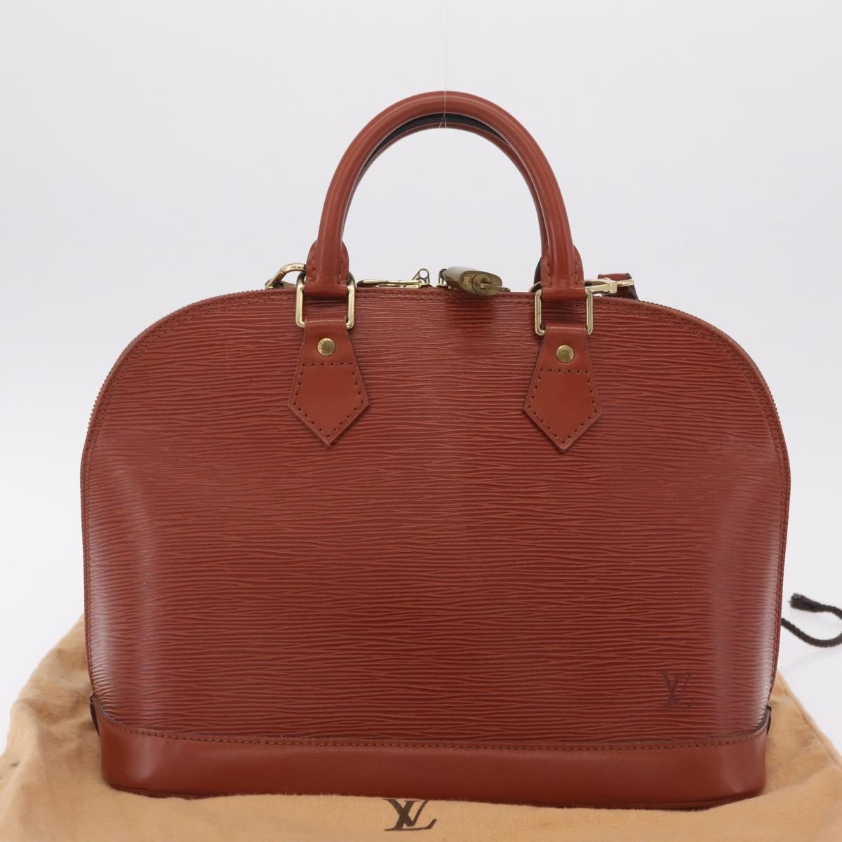 Louis Vuitton Alma Epi Leather, Brown, Leather, Handbag
