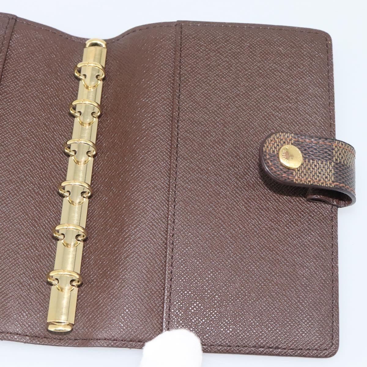 Louis Vuitton Ring Agenda Cover Damier, Brown, Canvas, Briefcase
