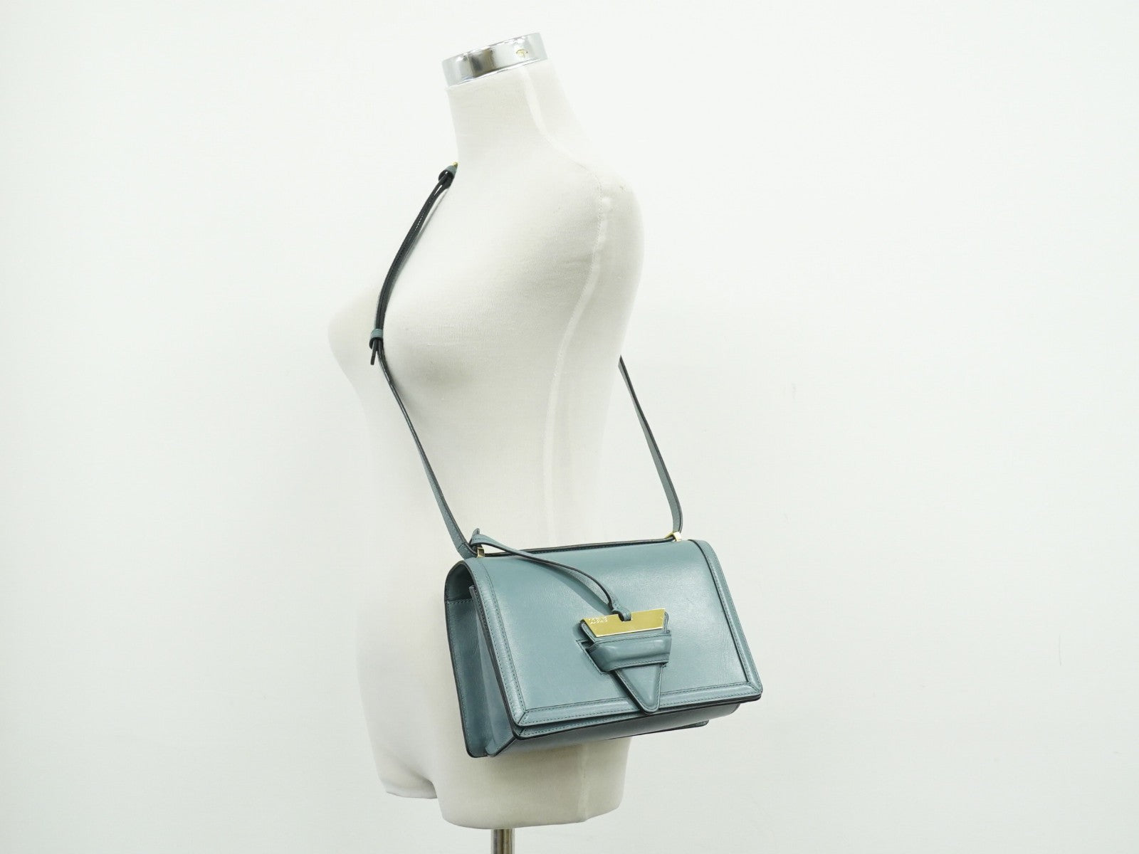 Loewe Barcelona Leather, Blue, Leather, Shoulder Bag