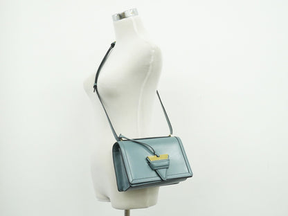 Loewe Barcelona Leather, Blue, Leather, Shoulder Bag