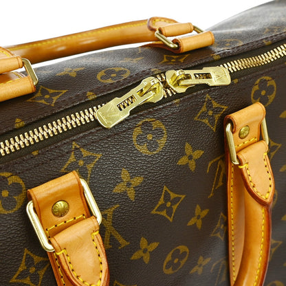 Louis Vuitton Keepall Monogram, Brown, Canvas, Travel Bag