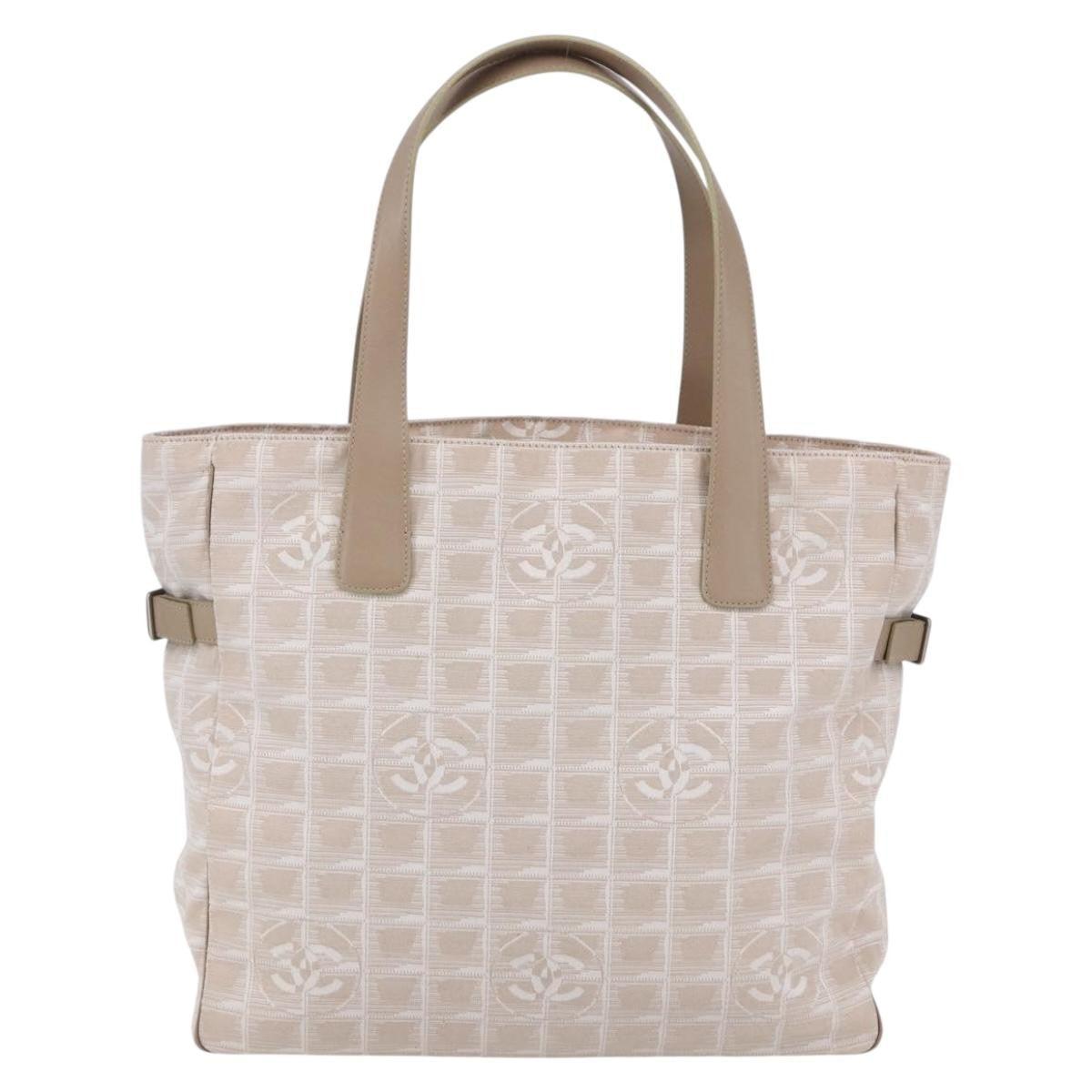Chanel Travel Line Tote Nylon, Pink, Canvas, Tote bag