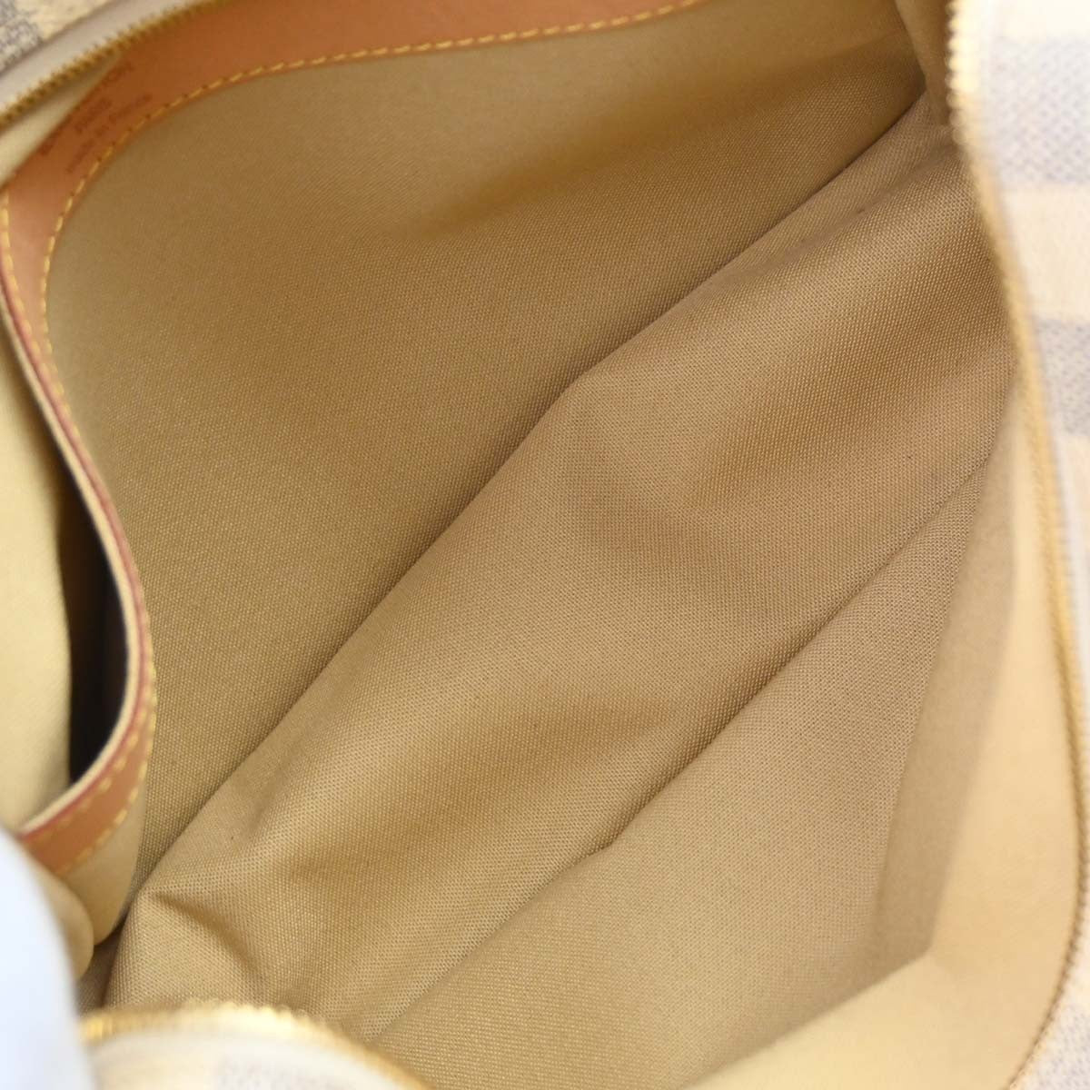 Louis Vuitton Naviglio Damier Ebene, White, Canvas, Shoulder Bag