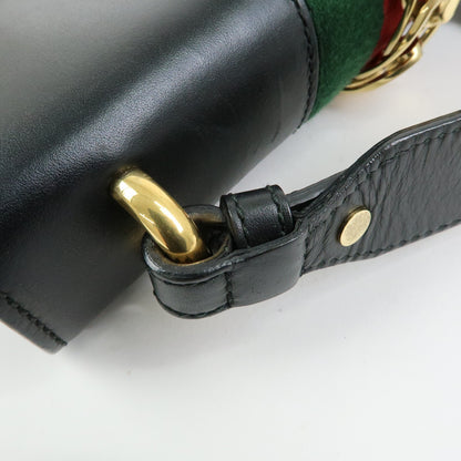 Gucci Sylvie Leather, Black, Leather, Shoulder Bag