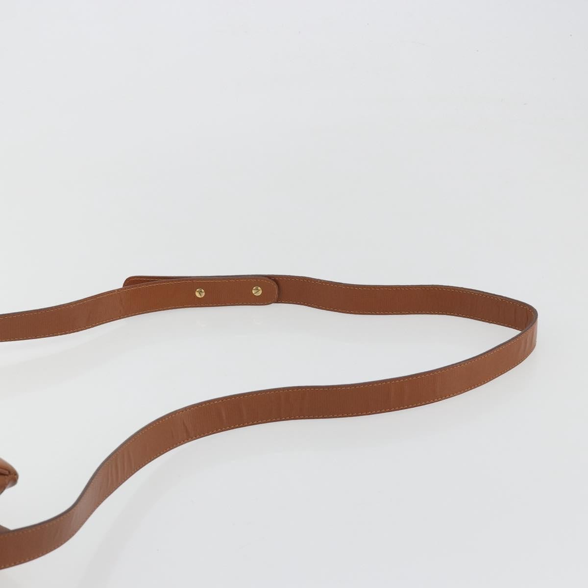 Celine Vintage Circle Logo Leather, Brown, Leather, Shoulder Bag
