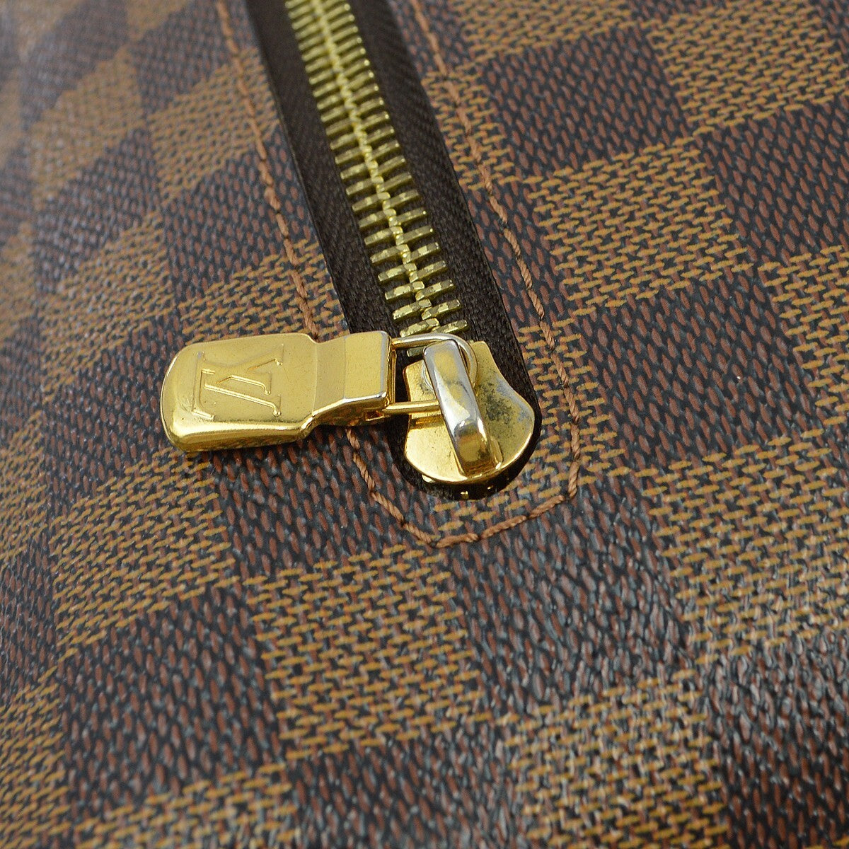 Louis Vuitton Brooklyn Damier Ebene, Brown, Canvas, Shoulder Bag
