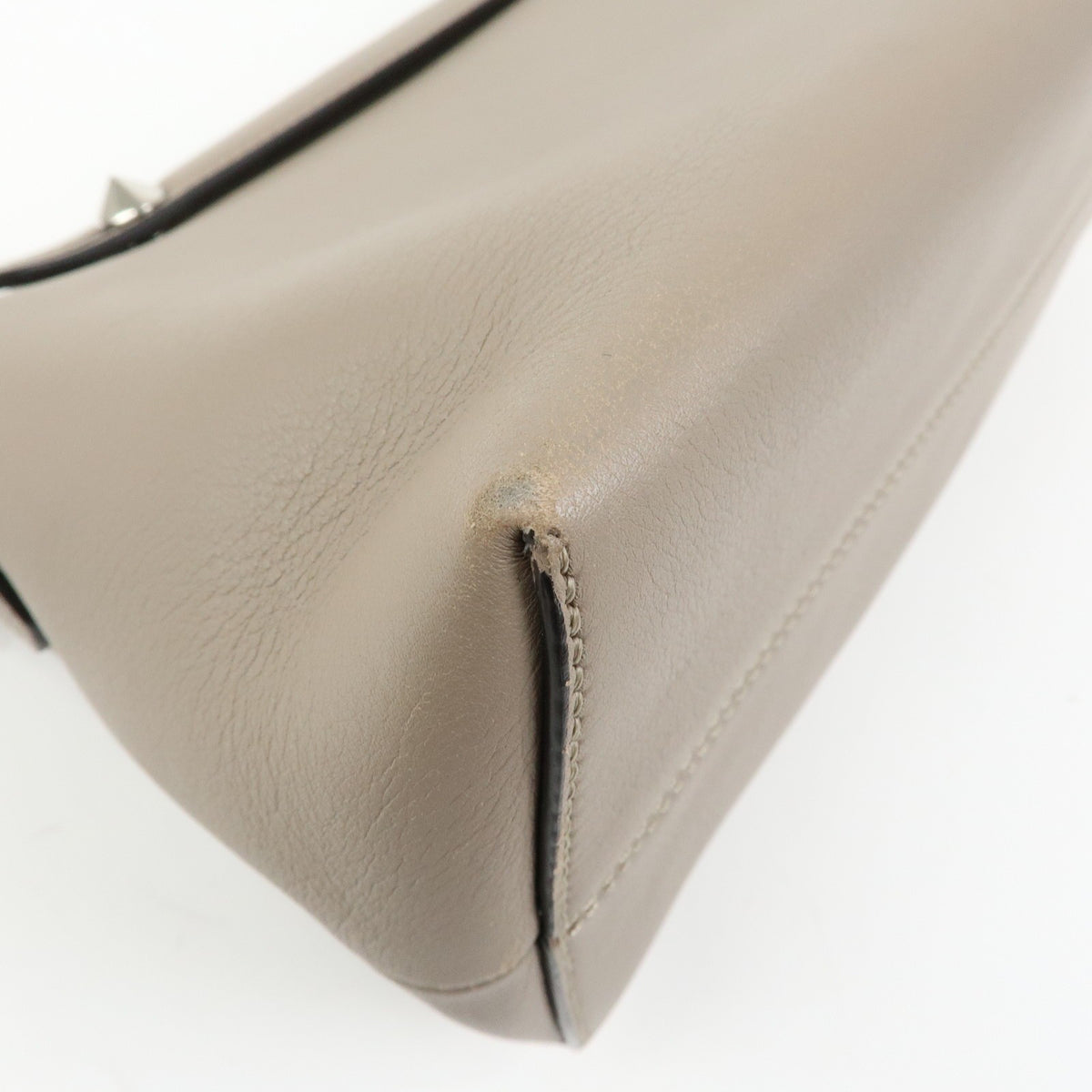 Fendi By The Way Satchel Leather, Beige, Leather, Handbag