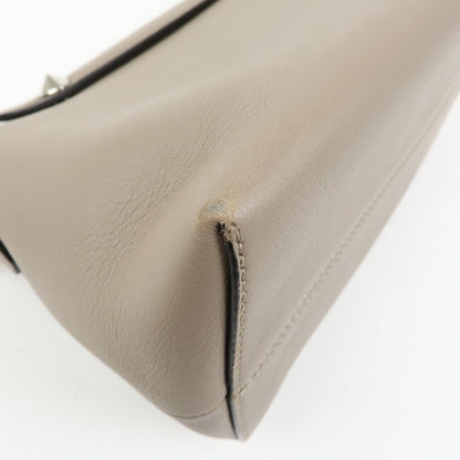 Fendi By The Way Satchel Leather, Beige, Leather, Handbag
