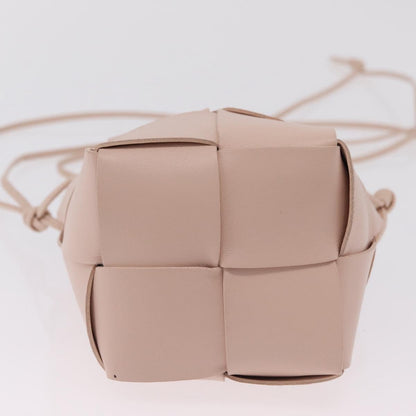 Bottega Veneta Cassette Bucket Maxi Intrecciato Leather, Pink, Leather, Handbag