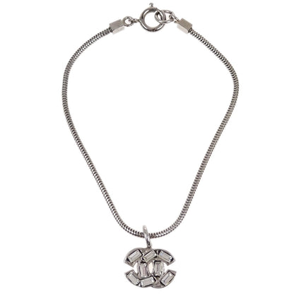 Chanel CC Chain Metal with Faux Pearl, Silver, Silver Plated, Bracelet