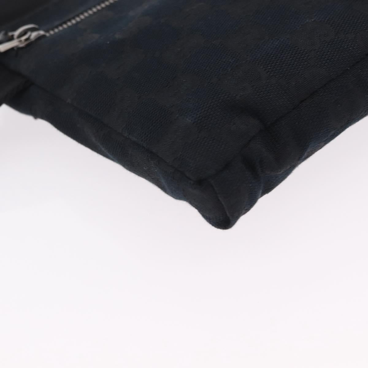 Gucci Vintage Double Web Belt Canvas, Black, Canvas, Shoulder Bag