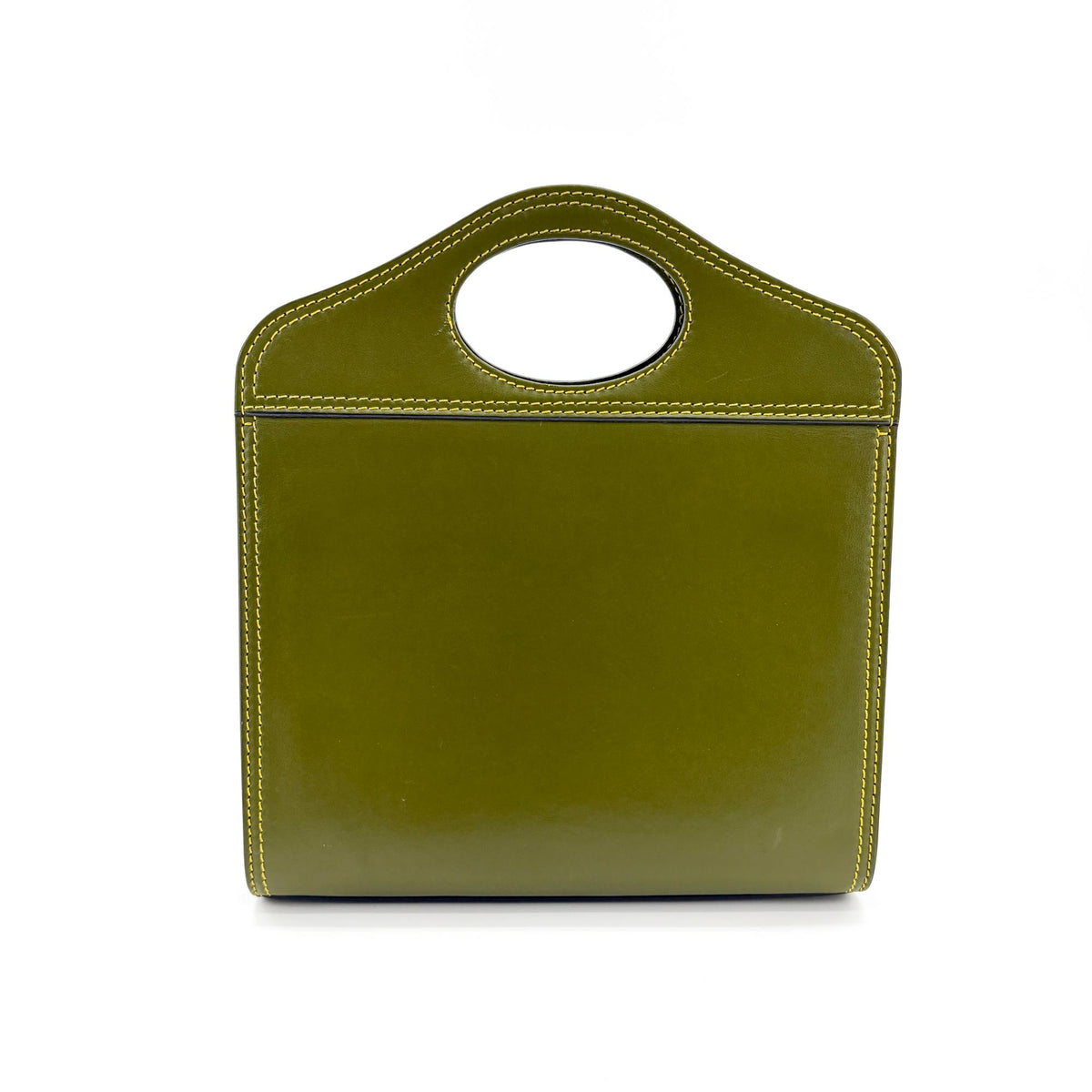 Burberry Title Pocket Leather, Green, Calfskin, Crossbody Bag