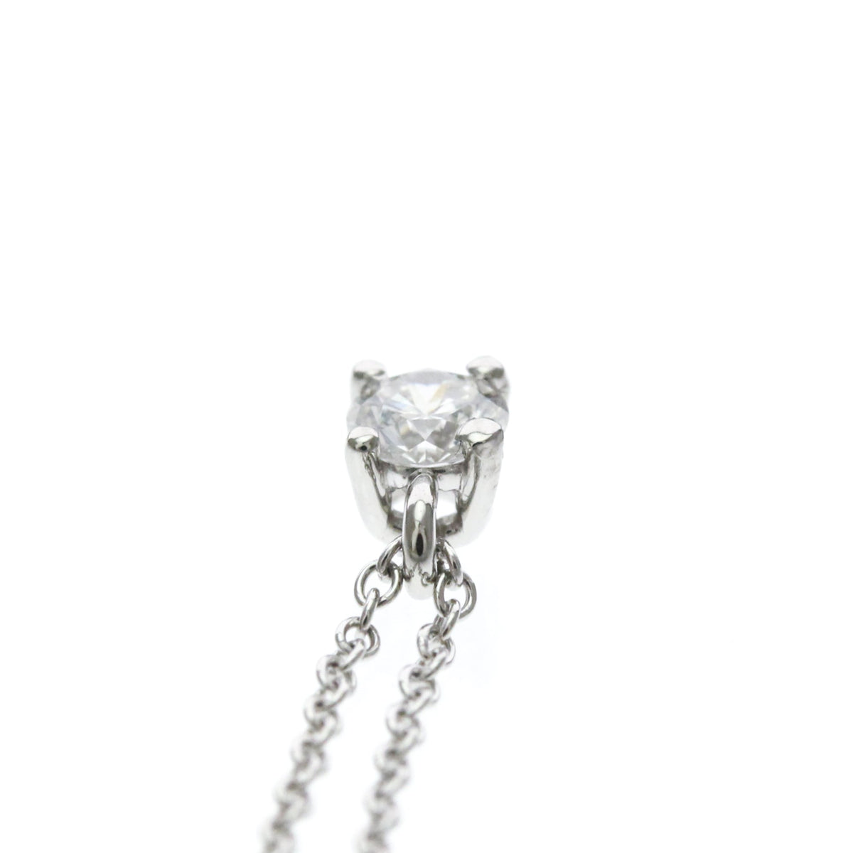 Tiffany & Co. Solitaire Pendant Platinum with Emerald Cut Diamond, Silver, Platinum, Necklace