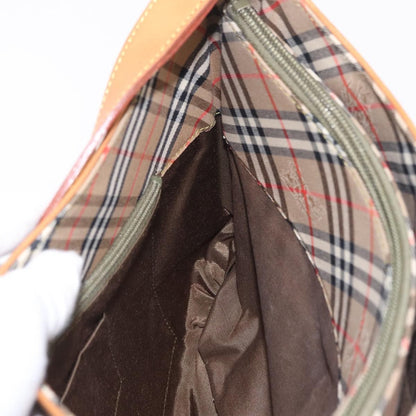 Burberry Shoulder Bag Nova Check Coated Canvas, Khaki, Canvas, Shoulder Bag