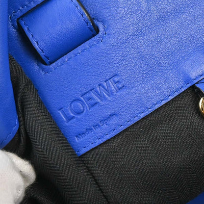 Loewe Hammock Leather, Blue, Leather, Handbag