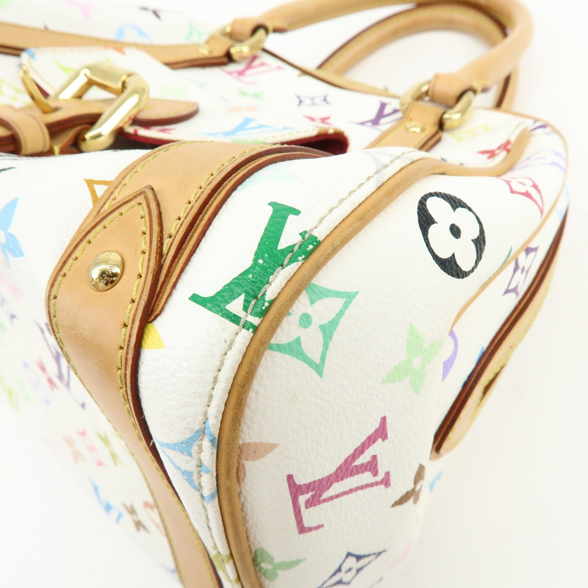 Louis Vuitton Priscilla Monogram Multicolor, White, Canvas, Handbag