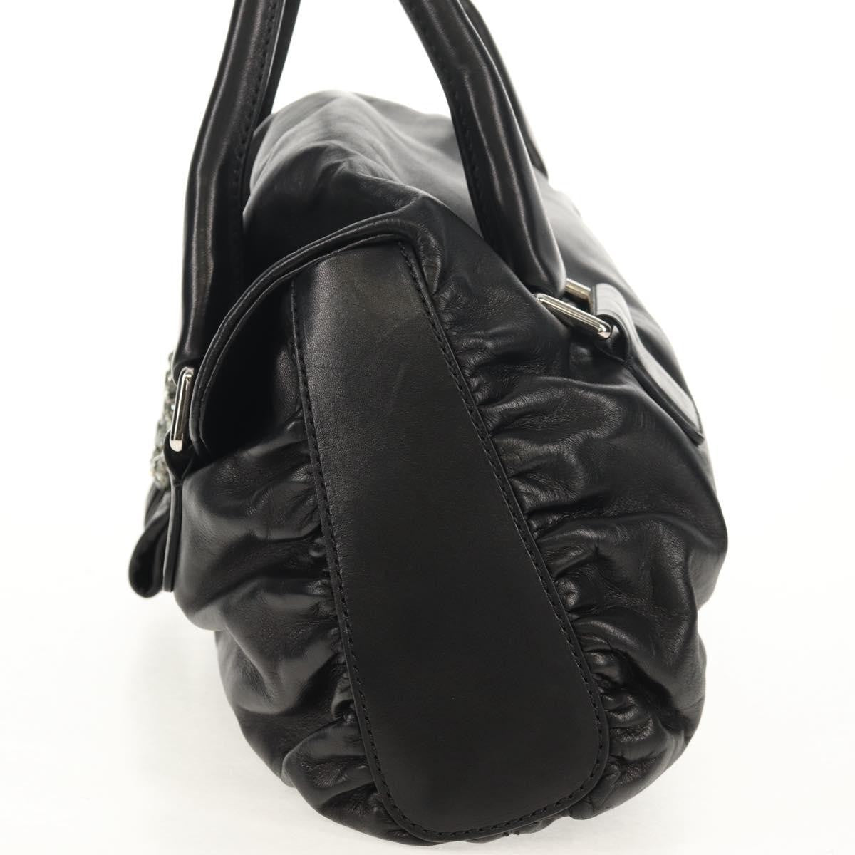 Valentino Garavani Histoire Tote Leather and Strass, Black, Leather, Shoulder Bag