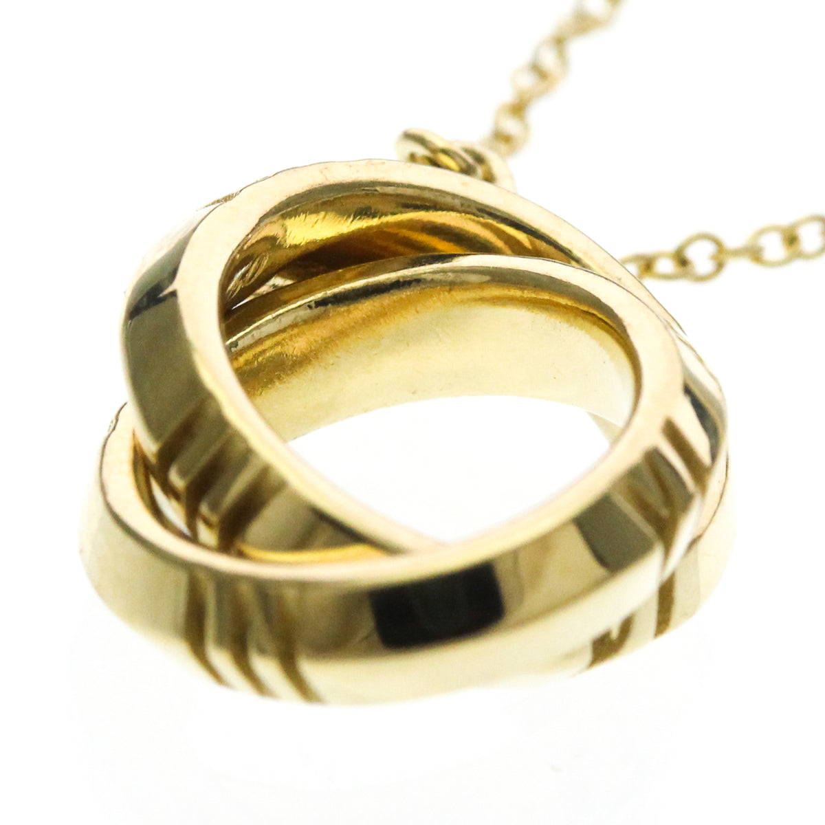 Tiffany & Co. Atlas X Closed Interlocking Pendant 18K Yellow Gold, Gold, Yellow Gold, Necklace