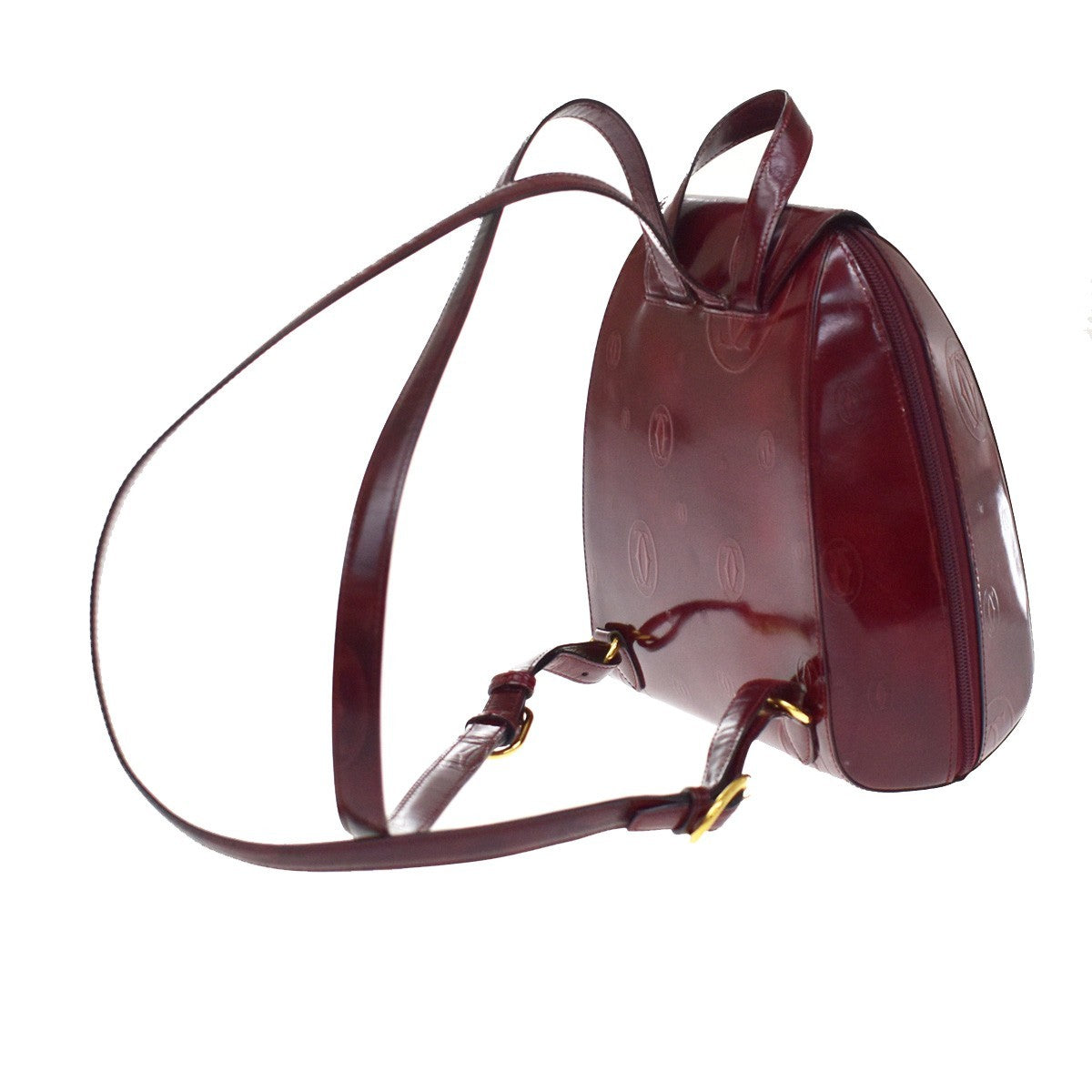 Cartier Happy birthday Patent leather, Burgundy, Patent Leather, Backpack
