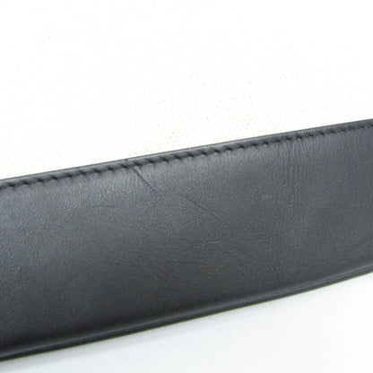 Balenciaga Navy Zip Canvas and Leather, Ecru, Canvas, Clutch