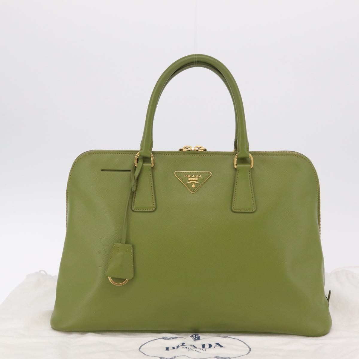 Prada Promenade Saffiano Leather, Green, Leather, Handbag