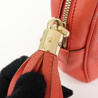 Gucci Soho Chain Zip Leather, Pink, Leather, Shoulder Bag