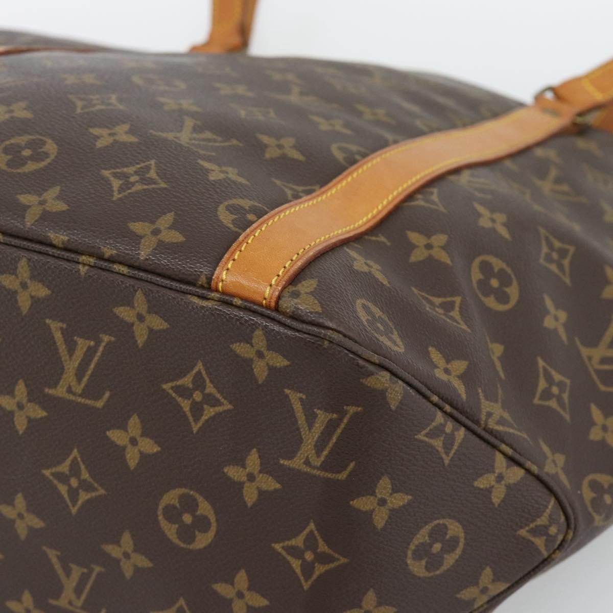 Louis Vuitton Shopping Sac Monogram Canvas, Brown, Canvas, Handbag