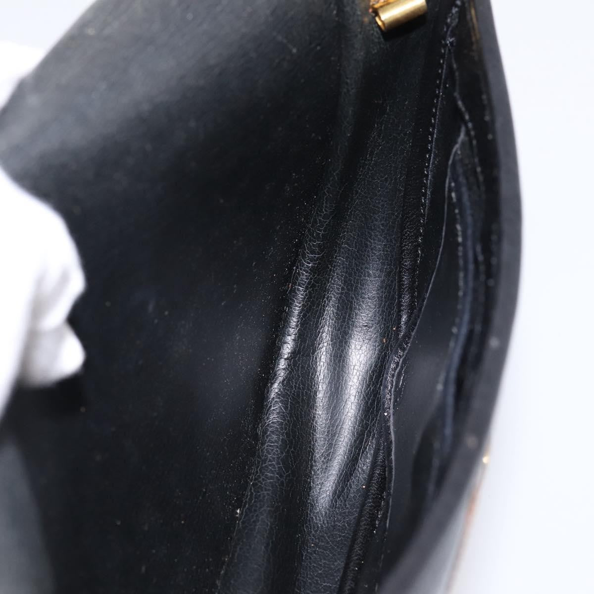 Christian Dior Vintage Flap Canvas, Black, Leather, Shoulder Bag