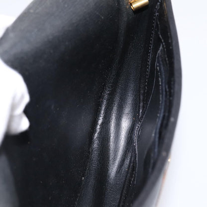 Christian Dior Vintage Flap Canvas, Black, Leather, Shoulder Bag