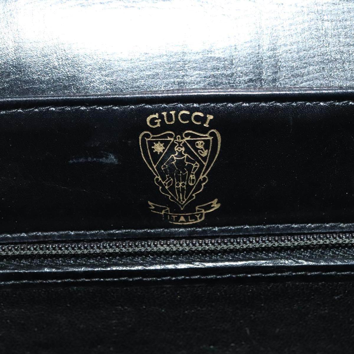 Gucci Vintage Leather, Black, Leather, Shoulder Bag
