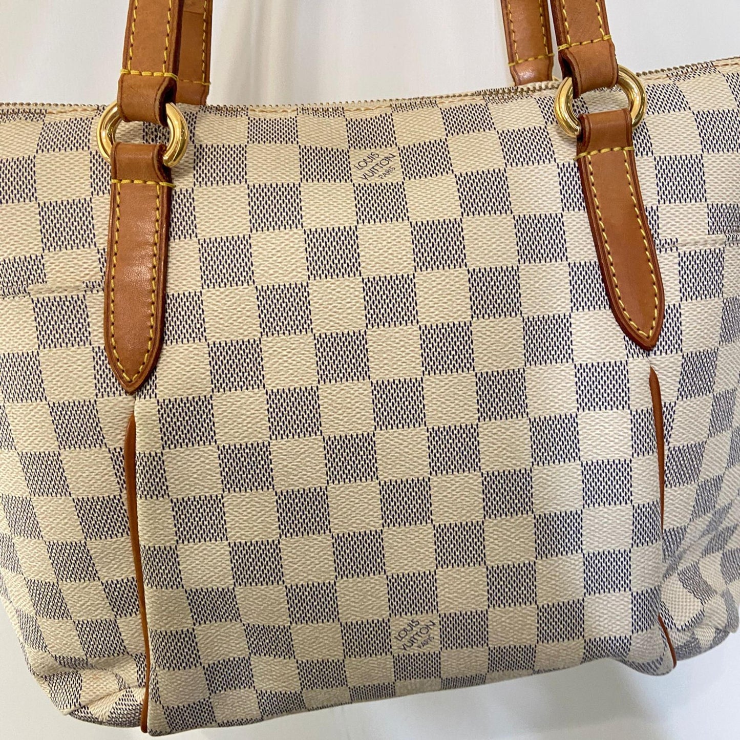 Louis Vuitton Totally Damier, Neutral, Canvas, Tote Bag