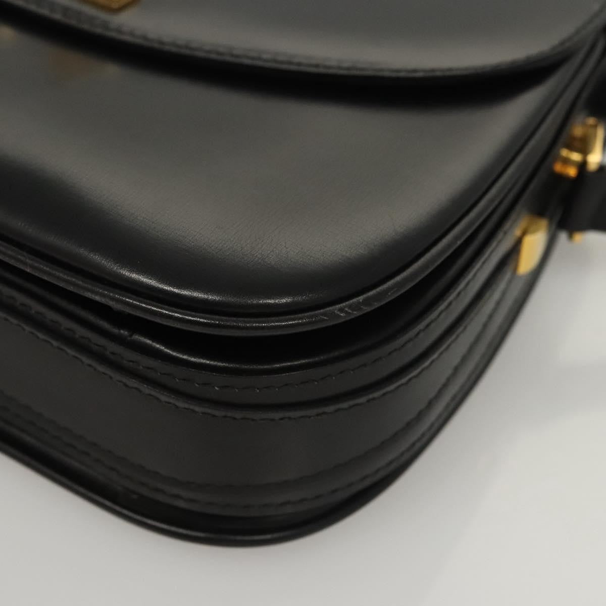 Bally Vintage Leather, Black, Leather, Shoulder Bag