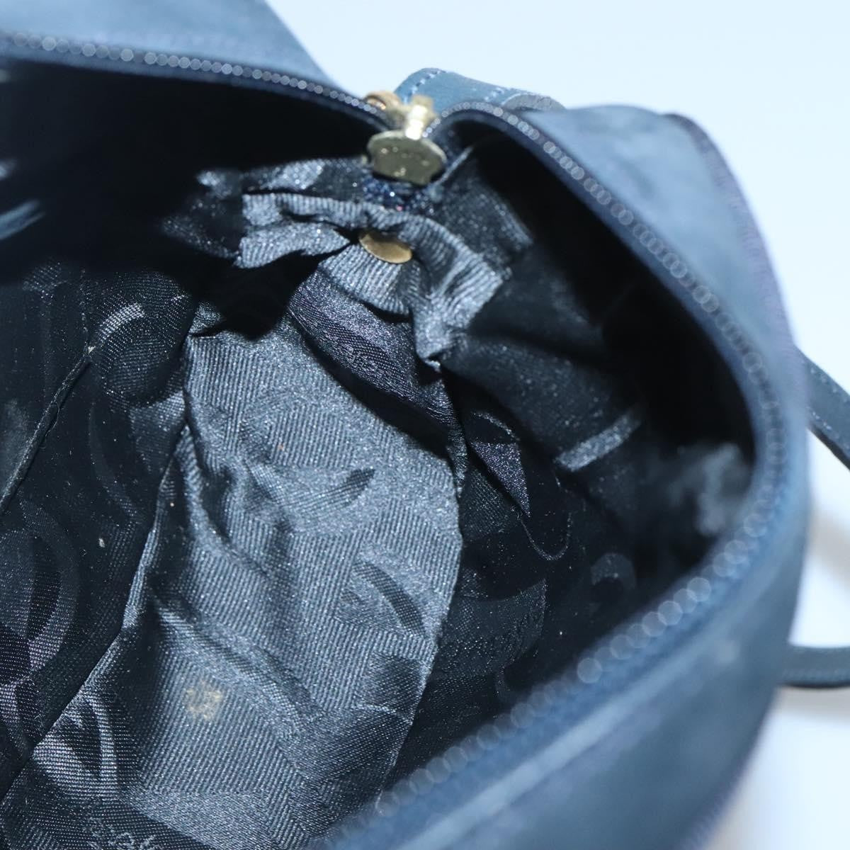 Salvatore Ferragamo Vara Bow camera Suede, Navy, Suede, Shoulder Bag
