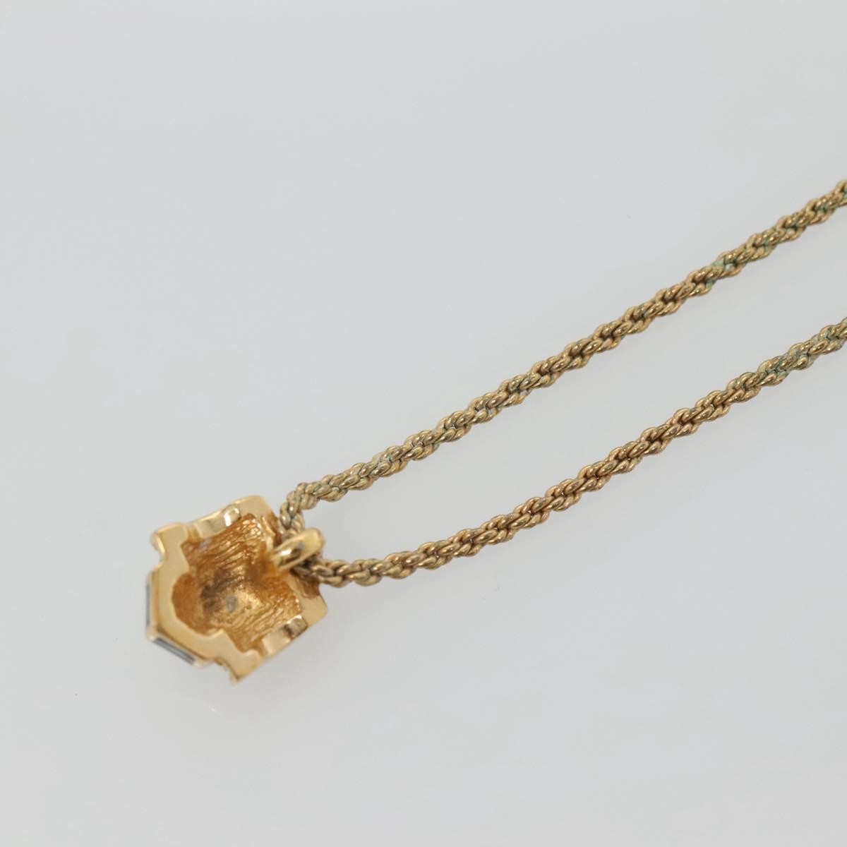 "Christian Dior Vintage pendant necklace Gold-plated Metal, Enamel & Rhinestones", Gold, Metal, Necklace