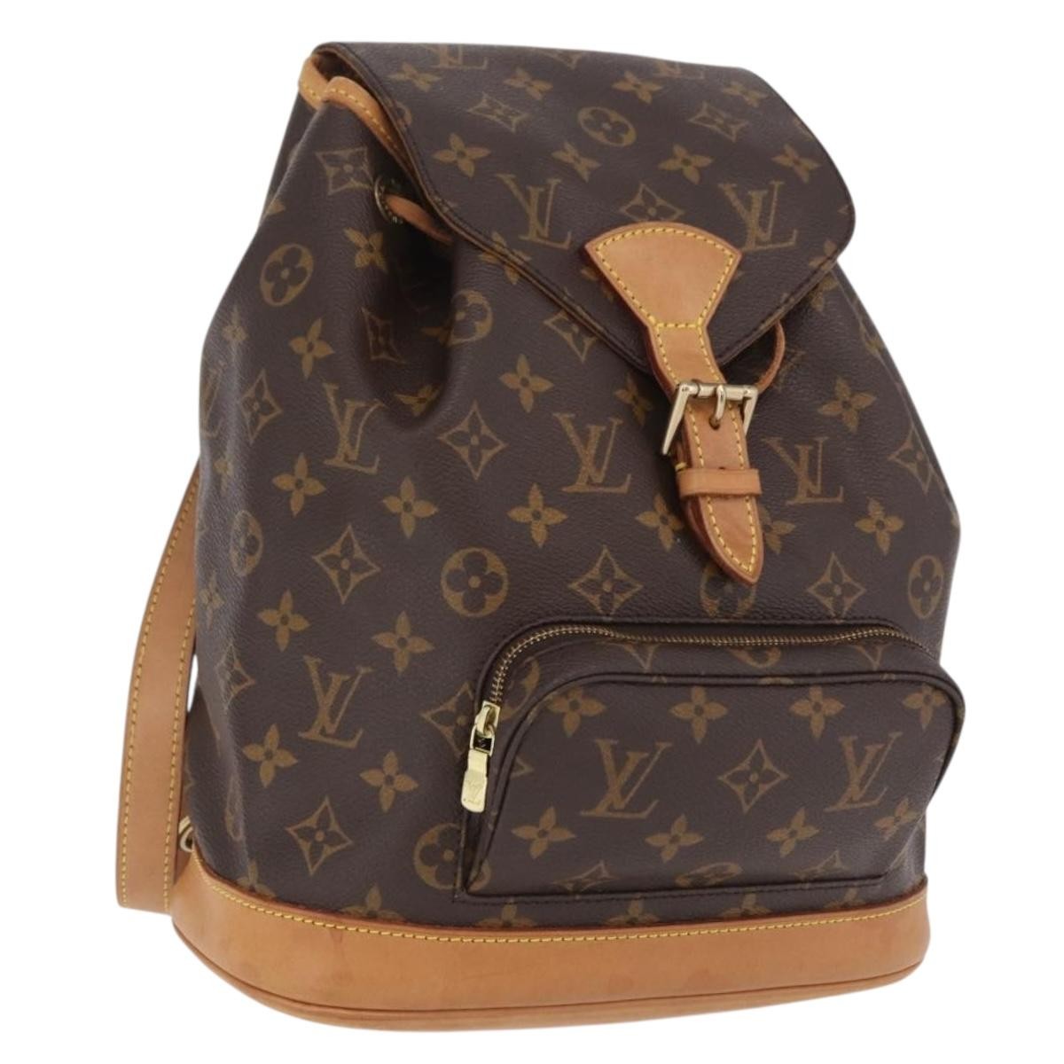 Louis Vuitton Vintage Montsouris Monogram Canvas, Brown, Canvas, Backpack