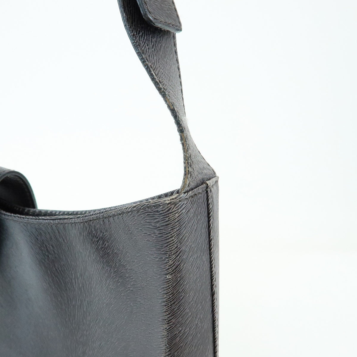 Salvatore Ferragamo Gancio Flap Hobo Leather, Black, Leather, Shoulder Bag