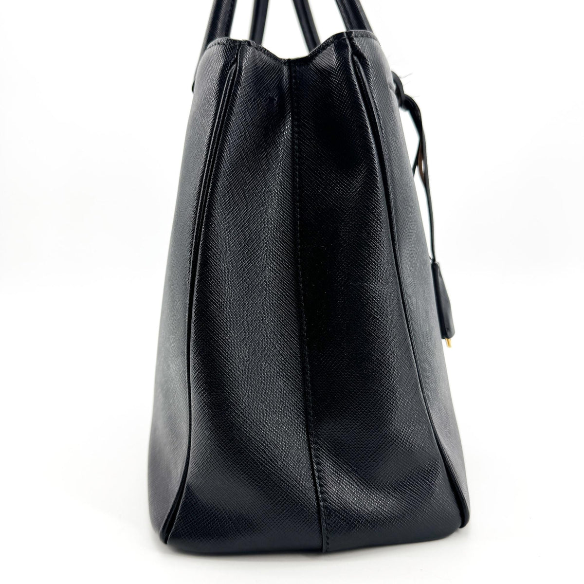 Prada Lux Open Saffiano Leather, Black, Leather, Tote Bag