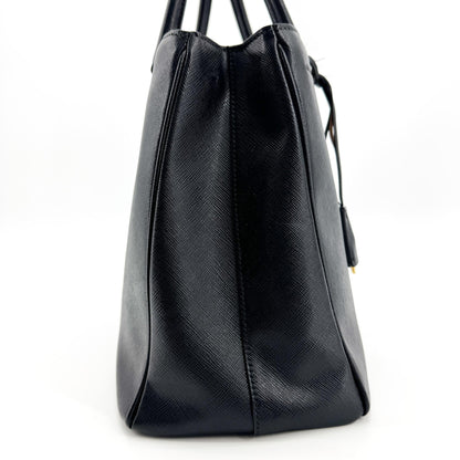 Prada Lux Open Saffiano Leather, Black, Leather, Tote Bag