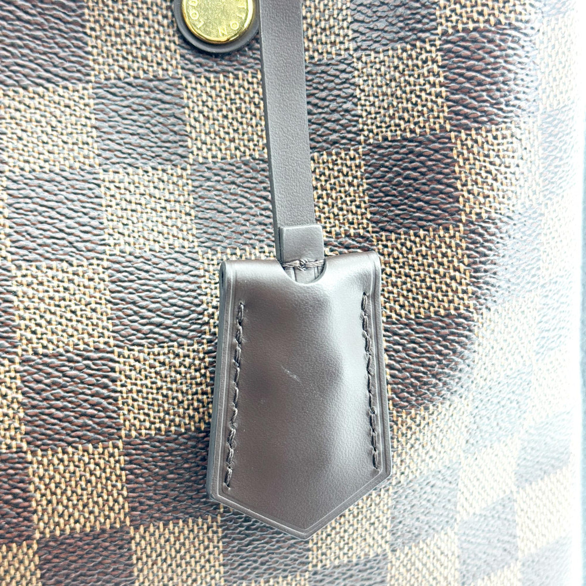 Louis Vuitton Brittany Damier, Brown, Canvas, Handbag