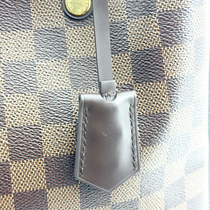 Louis Vuitton Brittany Damier, Brown, Canvas, Handbag