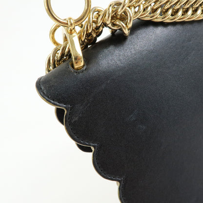Fendi Kan I Leather, Black, Leather, Shoulder Bag