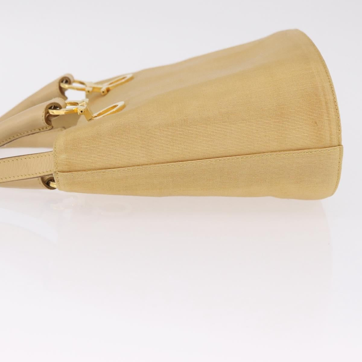 Salvatore Ferragamo Gancini Tote Canvas, Beige, Canvas, Tote Bag