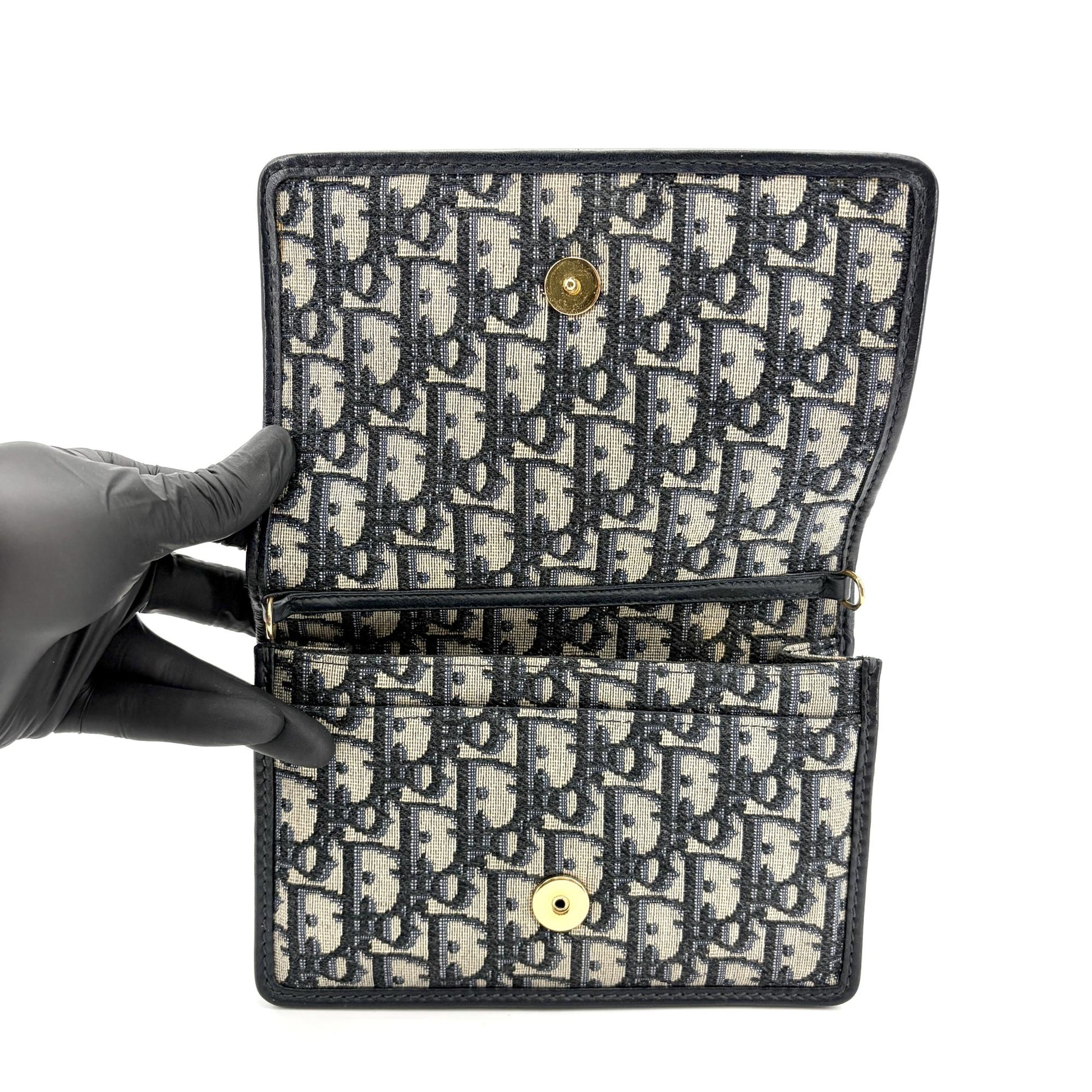 Christian Dior 30 Montaigne 2-in-1 Oblique Canvas, Beige, Canvas, Clutch