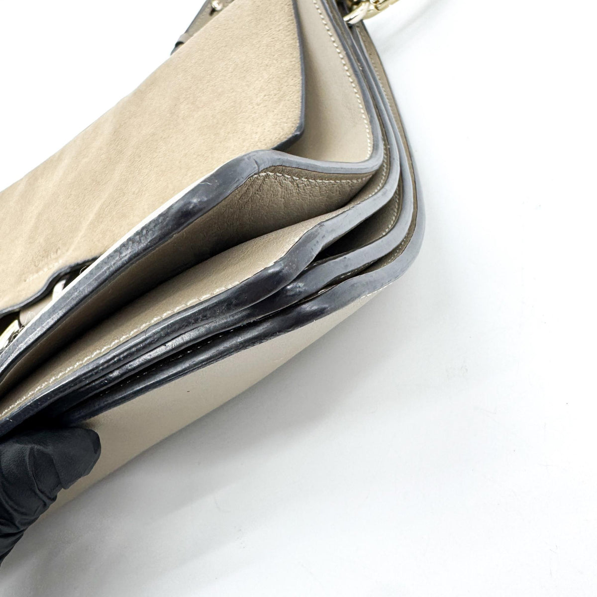 Chloe Faye Leather and Suede, Brown, Suede, Shoulder Bag
